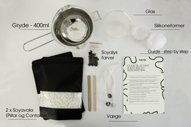 Startsæt til lysstøbning – DIY Lys – succulente/ sekulente Edition, Gør det selv lys, lysfremstilling. Silikoneform til lys, Lysstøbning udstyr, Lav selv lys kit