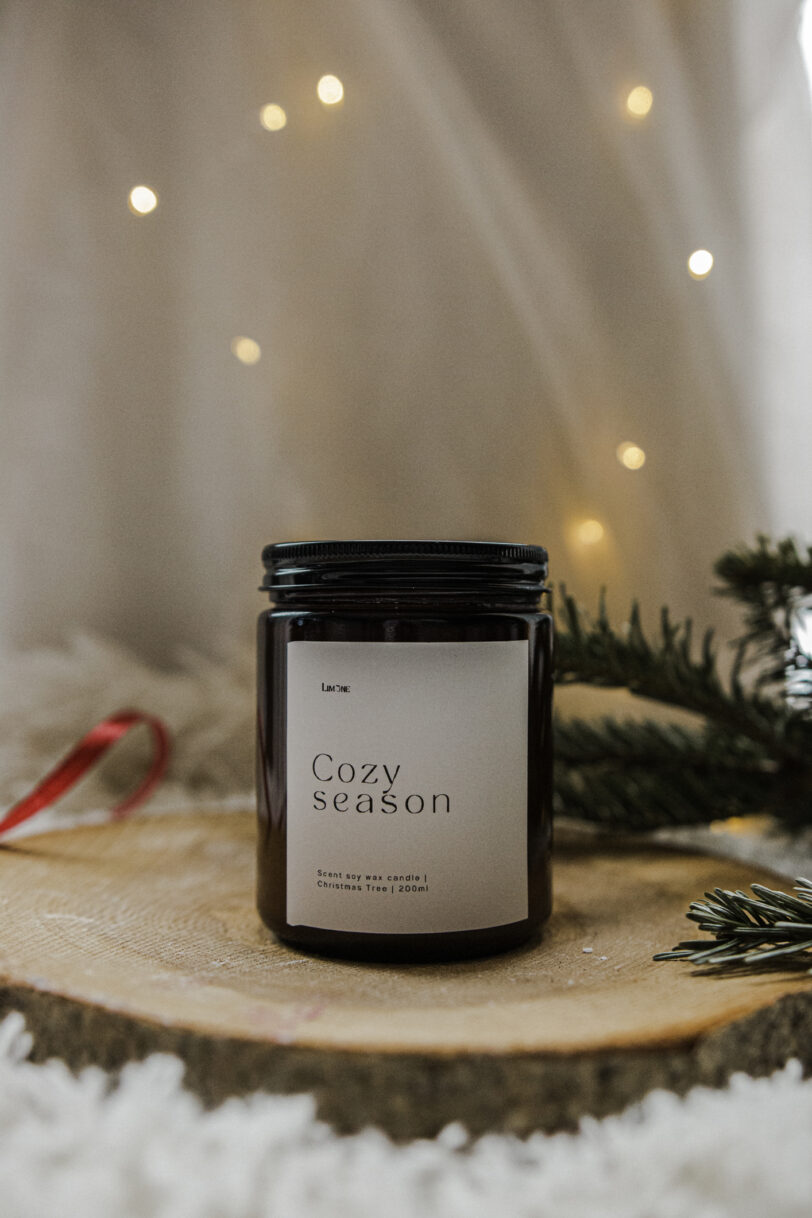 Soyalys i brun glas "Cozy Season"