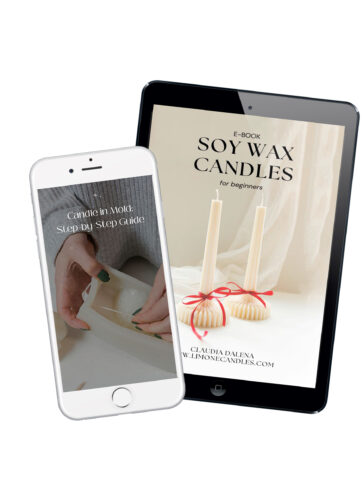 E-book how to make a soy wax candle, soy wax candle for beginners, how to make a candle