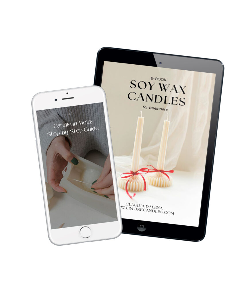 E-book how to make a soy wax candle, soy wax candle for beginners, how to make a candle