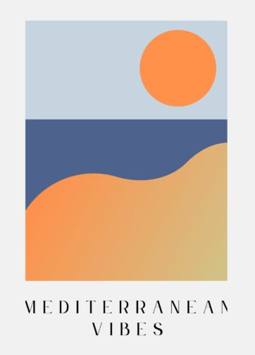 Plakater til hjemmet | Farverige Plakater | BOLIGPLAKATER | Smukke og unikke plakater til dit hjem | Plakater til stuen | Design plakater - Unikke plakater til det moderne hjem | abstrakt plakater | Mediterranean Vibes plakat | italien plakat