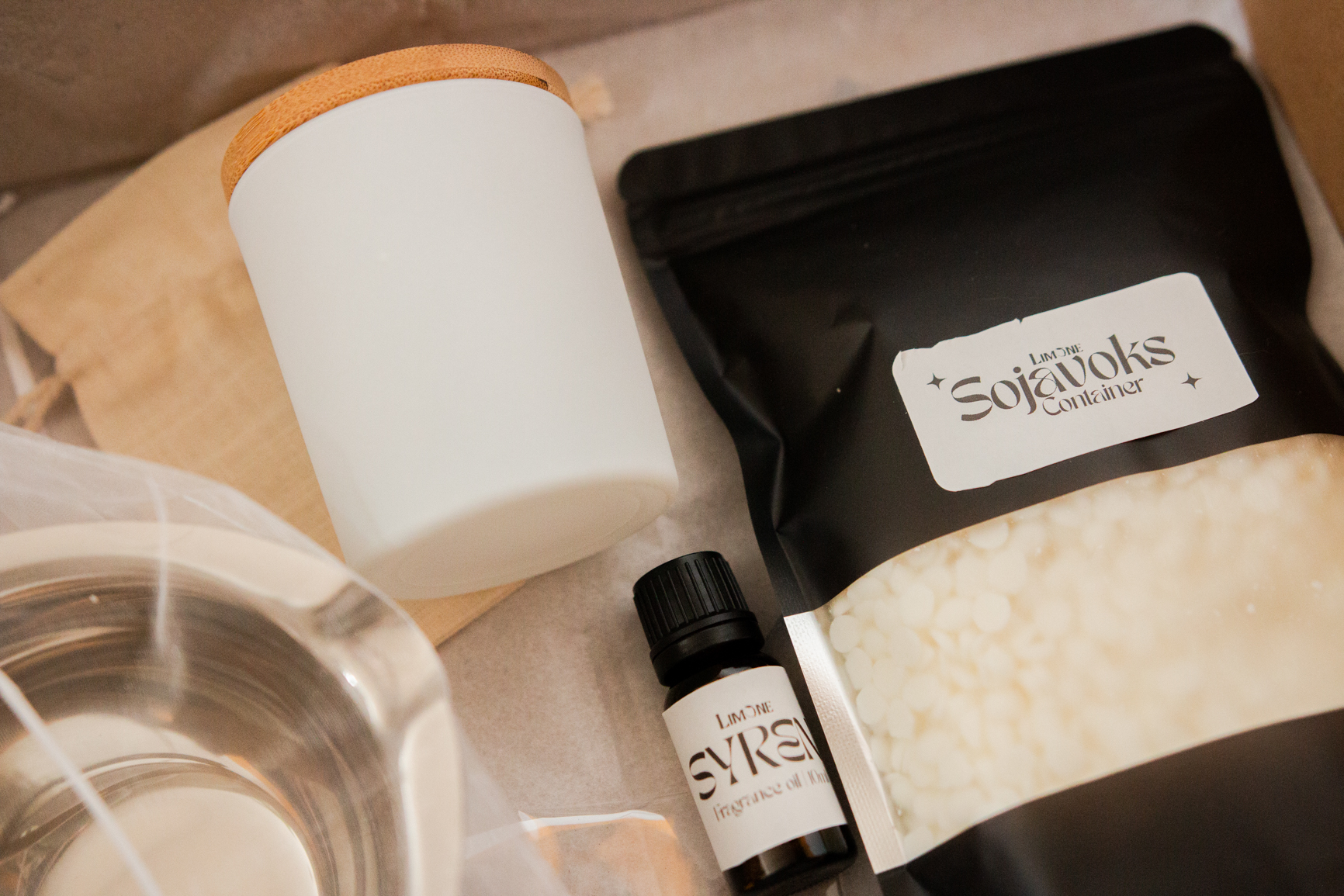 Lav dine egne lys i glas - Syren | Lav selv lys kit - Billede 6