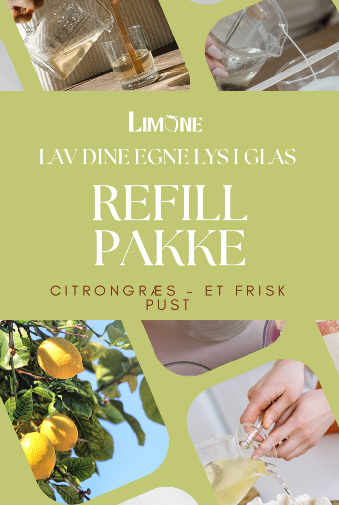 Lav dine egen lys i glas Refill-sæt Citrongræs – Giv dit lys nyt liv (1)