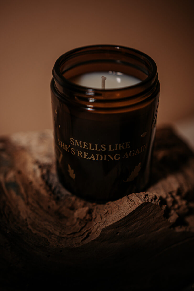 Smells like she’s reading again - stearinlys. pumpkin spice latte candles