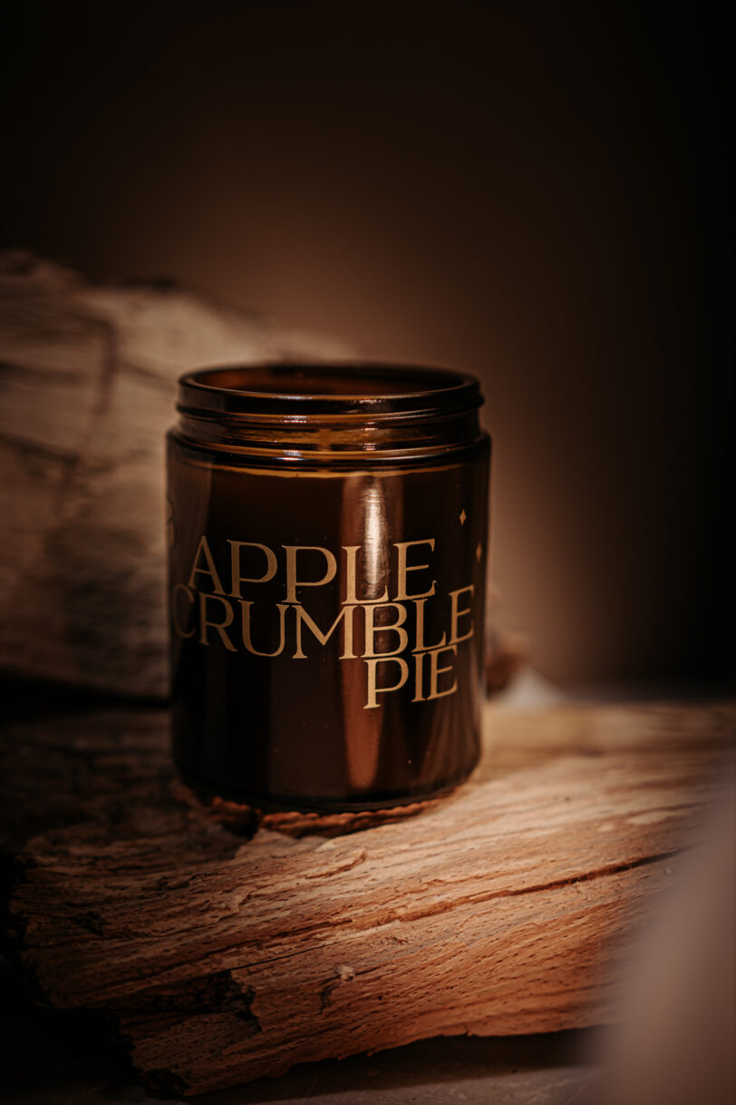 Apple crumble pie sojalys, æbletærte stearinlys