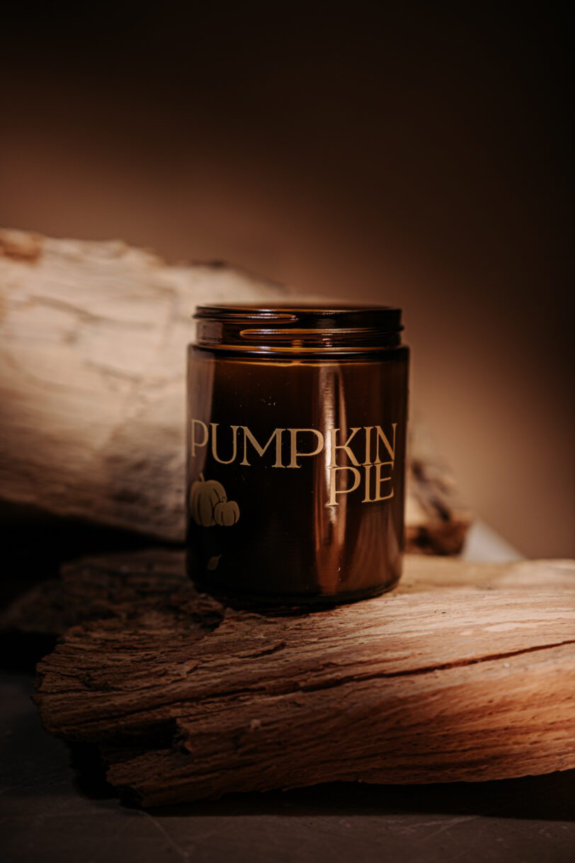 pumpkin pie sojalys, Græskartærte sojalys, Græskartærte stearinlys