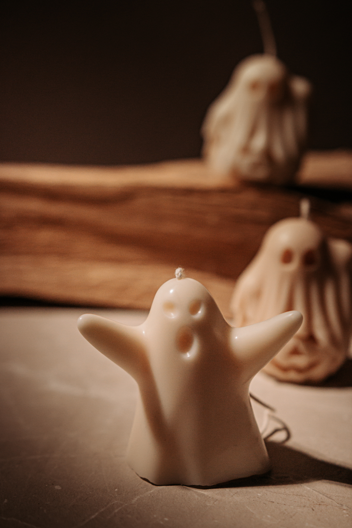 Halloweenlys – små spøgelser af sojavoks