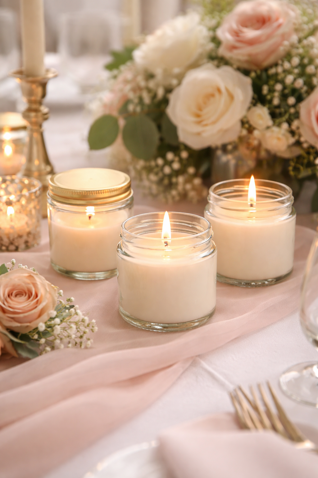 Personlige lys som bryllupsgaver