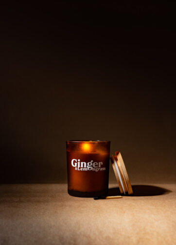 Duftlys med naturlig duft - Ginger & Lemongrass | Håndlavet i Danmark