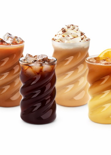 elegante ribbede glas