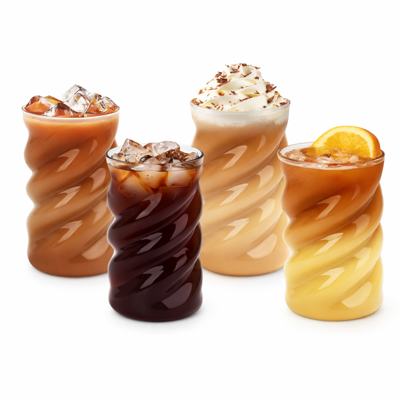 elegante ribbede glas