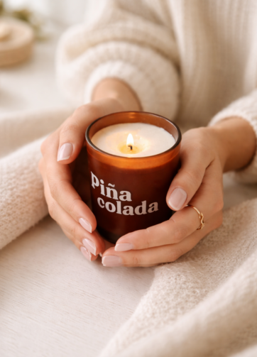 Duftlys med naturlig duft - duftlys Piña Colada | Håndlavet i Danmark