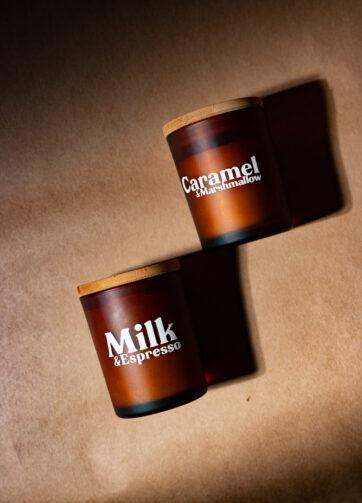 Duftlys sæt – sød & cremet hygge | Milk & Espresso + Caramel & Marshmallow