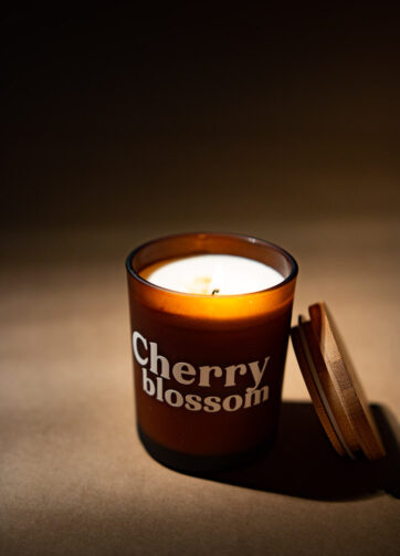 Duftlys med naturlig duft - duftlys Cherry Blossom | Håndlavet i Danmark