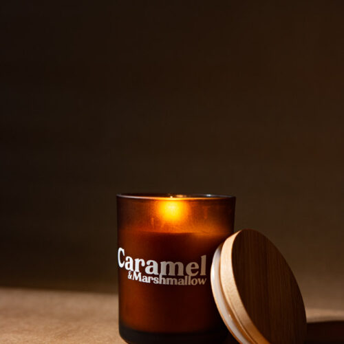 Duftlys – Caramel & Marshmallow | Duftlys lavet i Danmark