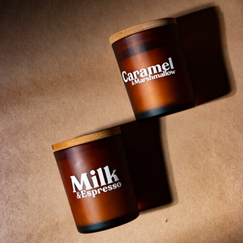 Duftlys sæt “Slow Morning” – Milk & Espresso + Caramel & Marshmallow