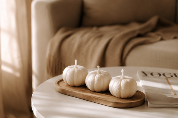 Græskarlys med Pumpkin Spice-duft fra Limone Candles