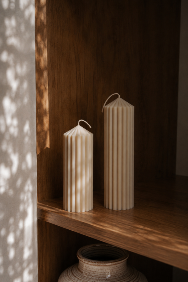 tisvilde-bloklys-limone-candles Tisvilde bloklys i beige sojavoks.