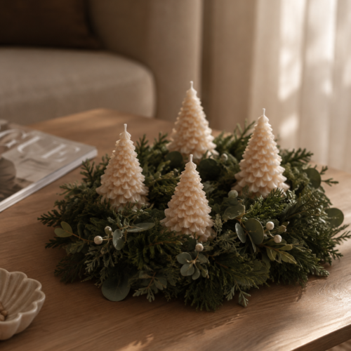 Juletræslys i sojavoks – perfekt til advent og jul, kalendarlys, lys til adventskrans lys til adventskrans julelys til adventskrans adventsdekoration juledekoration julelys sojavoks lys dekorationslys jul